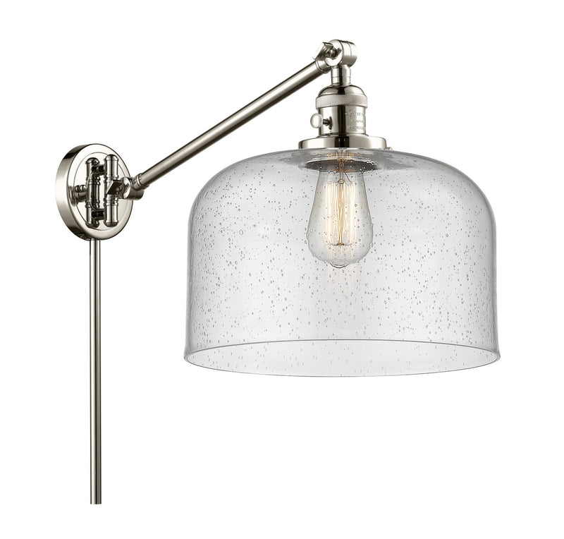Innovations 237-PN-G74-L One Light Swing Arm Lamp, Polished Nickel