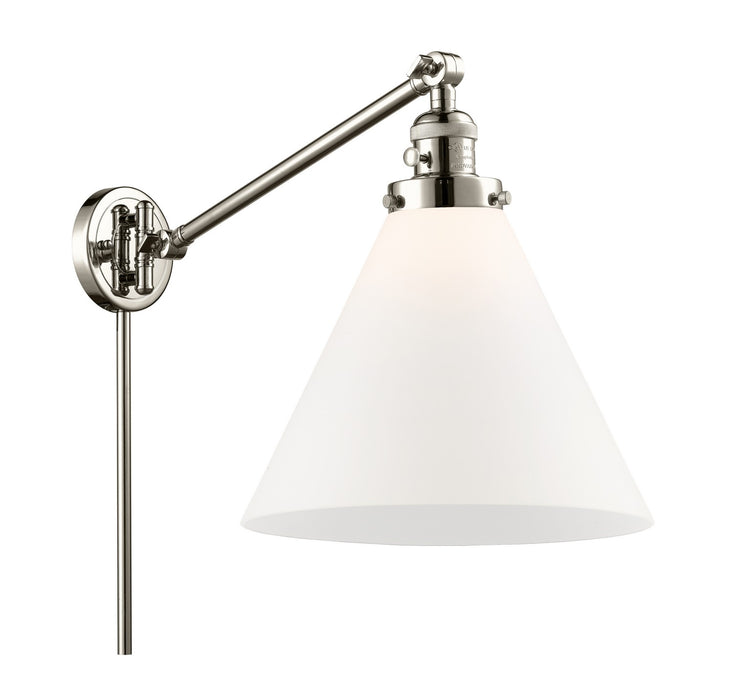 Innovations 237-PN-G41-L One Light Swing Arm Lamp, Polished Nickel