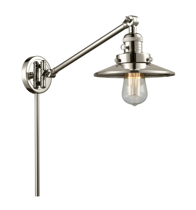 Innovations 237-PN-M1-PN One Light Swing Arm Lamp, Polished Nickel