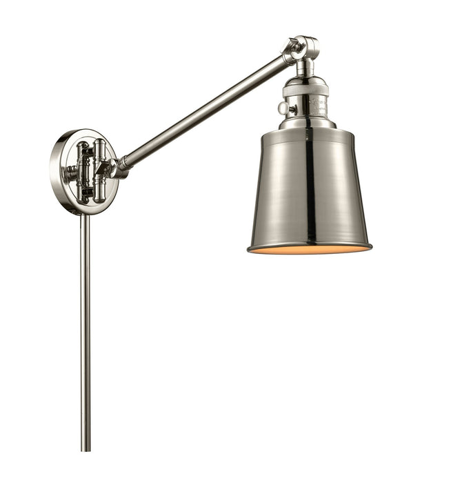Innovations 237-PN-M9 One Light Swing Arm Lamp, Polished Nickel
