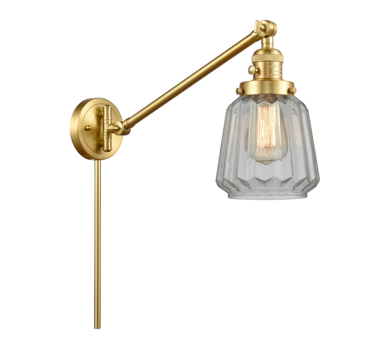 Innovations 237-SG-G142 One Light Swing Arm Lamp, Satin Gold