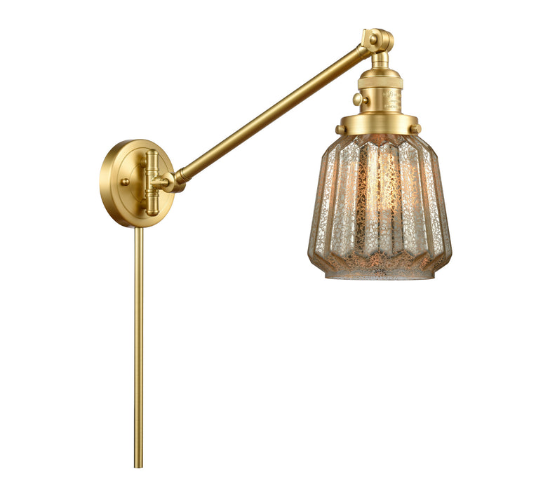 Innovations 237-SG-G146 One Light Swing Arm Lamp, Satin Gold