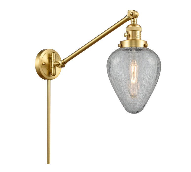 Innovations 237-SG-G165 One Light Swing Arm Lamp, Satin Gold