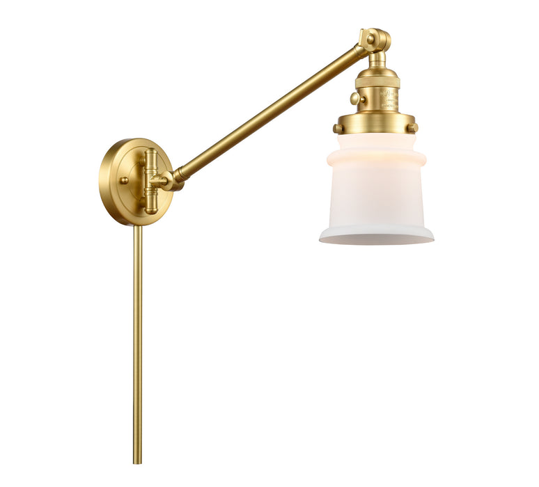 Innovations 237-SG-G181S One Light Swing Arm Lamp, Satin Gold