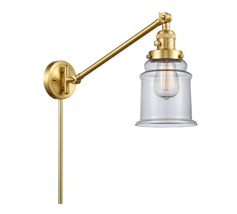 Innovations 237-SG-G182 One Light Swing Arm Lamp, Satin Gold