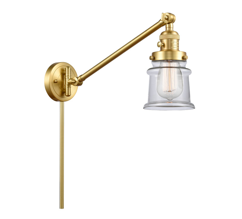 Innovations 237-SG-G182S One Light Swing Arm Lamp, Satin Gold