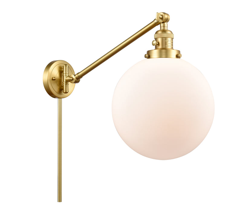 Innovations 237-SG-G201-10 One Light Swing Arm Lamp, Satin Gold
