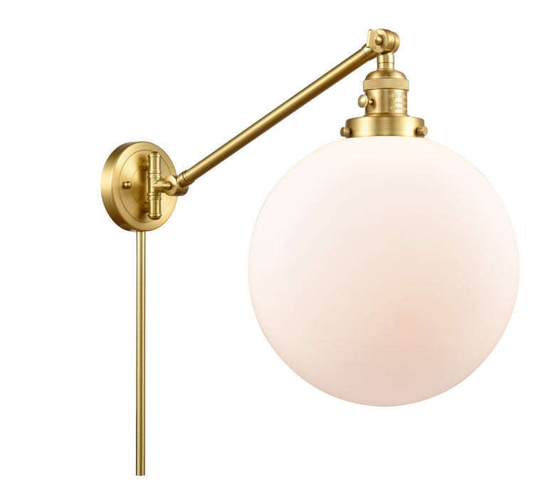 Innovations 237-SG-G201-12 One Light Swing Arm Lamp, Satin Gold