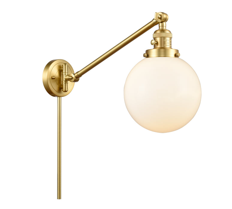 Innovations 237-SG-G201-8 One Light Swing Arm Lamp, Satin Gold