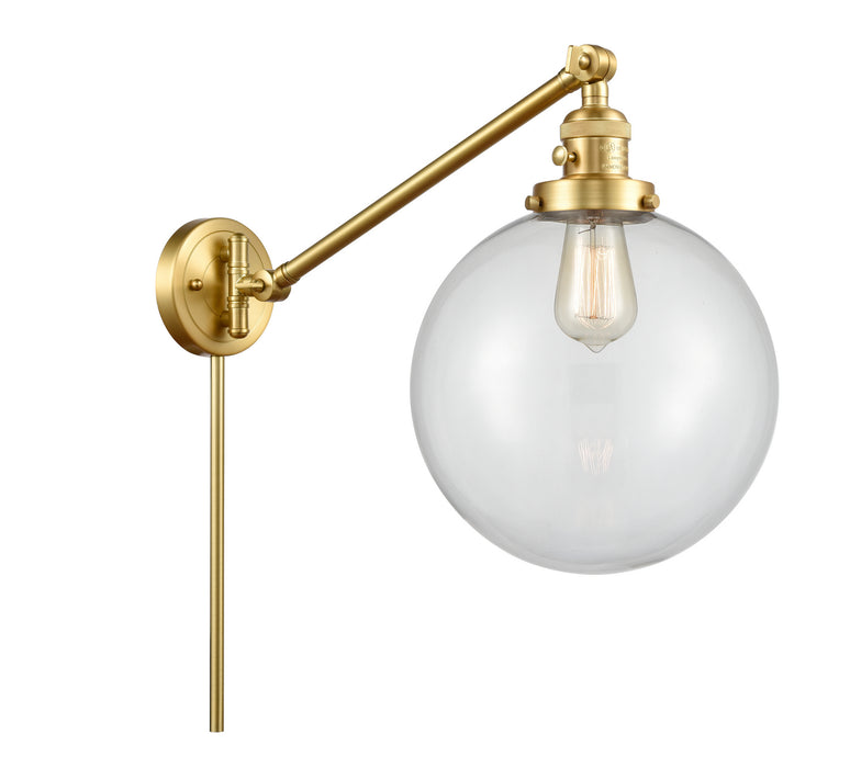 Innovations 237-SG-G202-10 One Light Swing Arm Lamp, Satin Gold