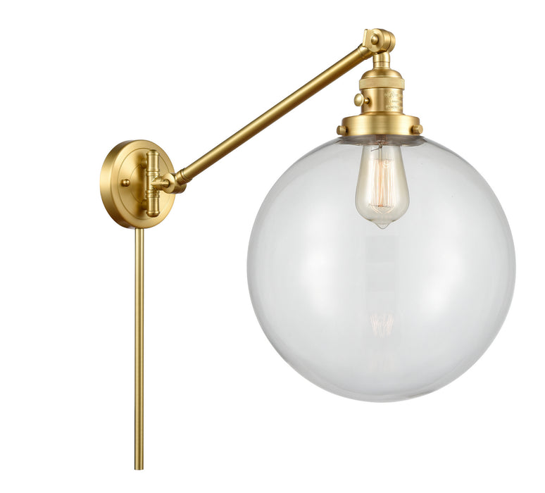 Innovations 237-SG-G202-12 One Light Swing Arm Lamp, Satin Gold