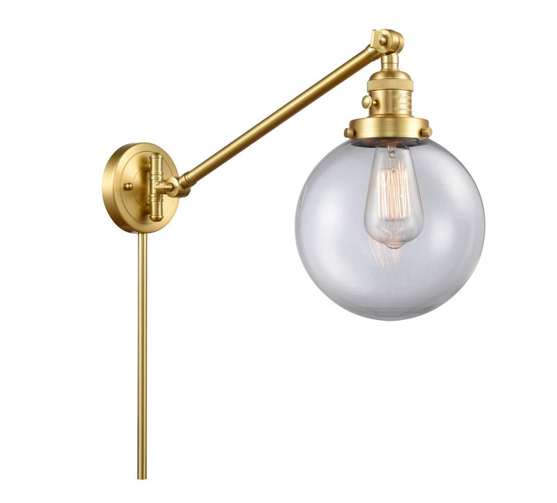 Innovations 237-SG-G202-8 One Light Swing Arm Lamp, Satin Gold