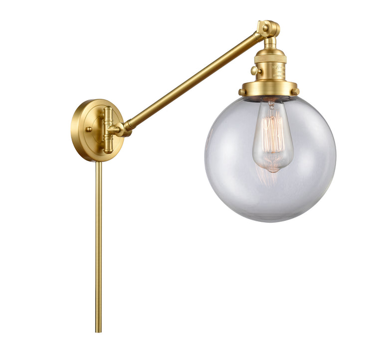Innovations 237-SG-G202-8 One Light Swing Arm Lamp, Satin Gold