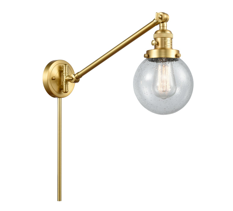 Innovations 237-SG-G204-6 One Light Swing Arm Lamp, Satin Gold
