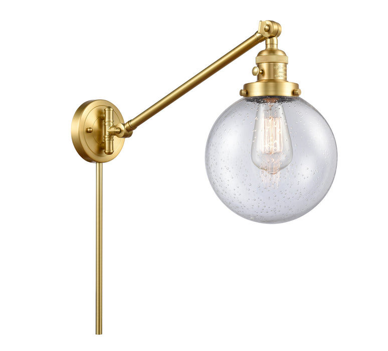 Innovations 237-SG-G204-8 One Light Swing Arm Lamp, Satin Gold
