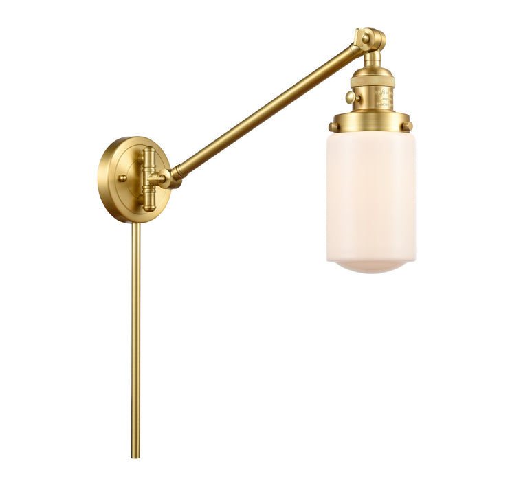 Innovations 237-SG-G311 One Light Swing Arm Lamp, Satin Gold