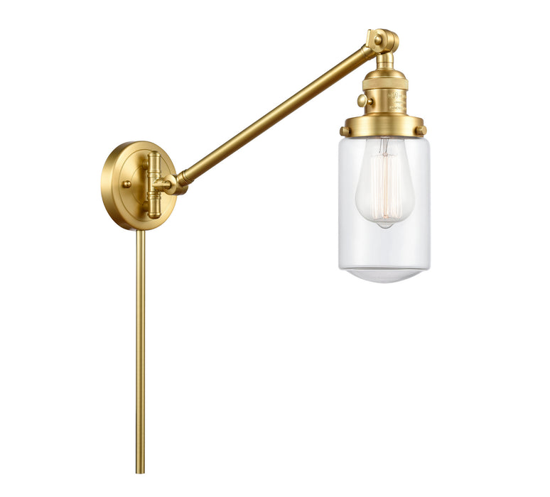 Innovations 237-SG-G312 One Light Swing Arm Lamp, Satin Gold