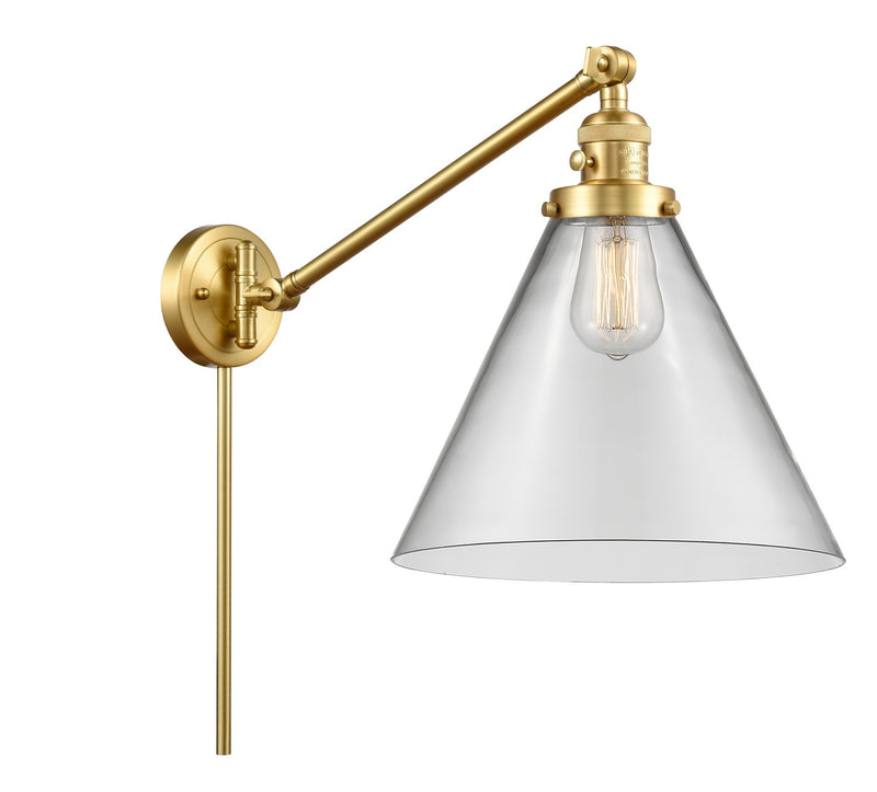 Innovations 237-SG-G42-L One Light Swing Arm Lamp, Satin Gold