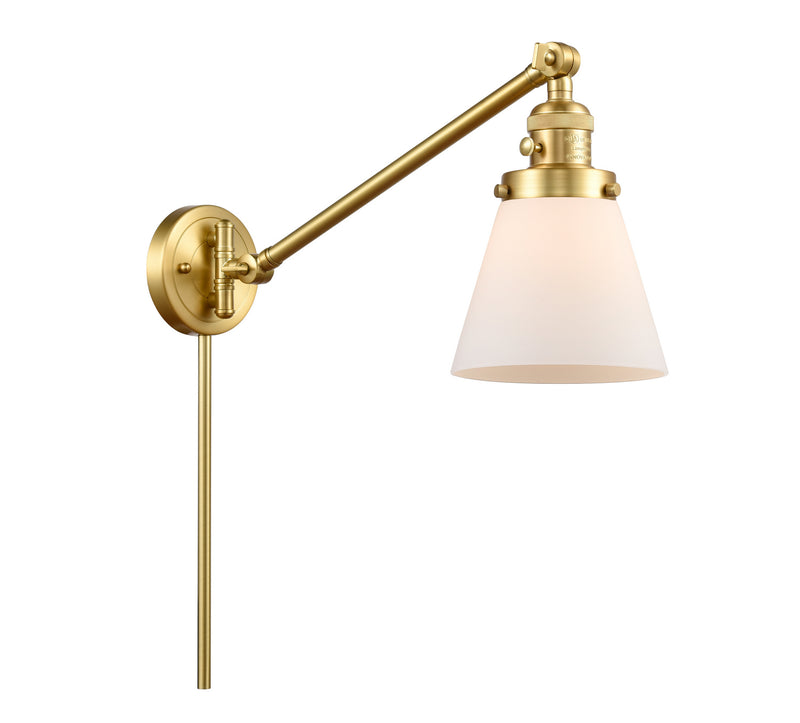 Innovations 237-SG-G61 One Light Swing Arm Lamp, Satin Gold