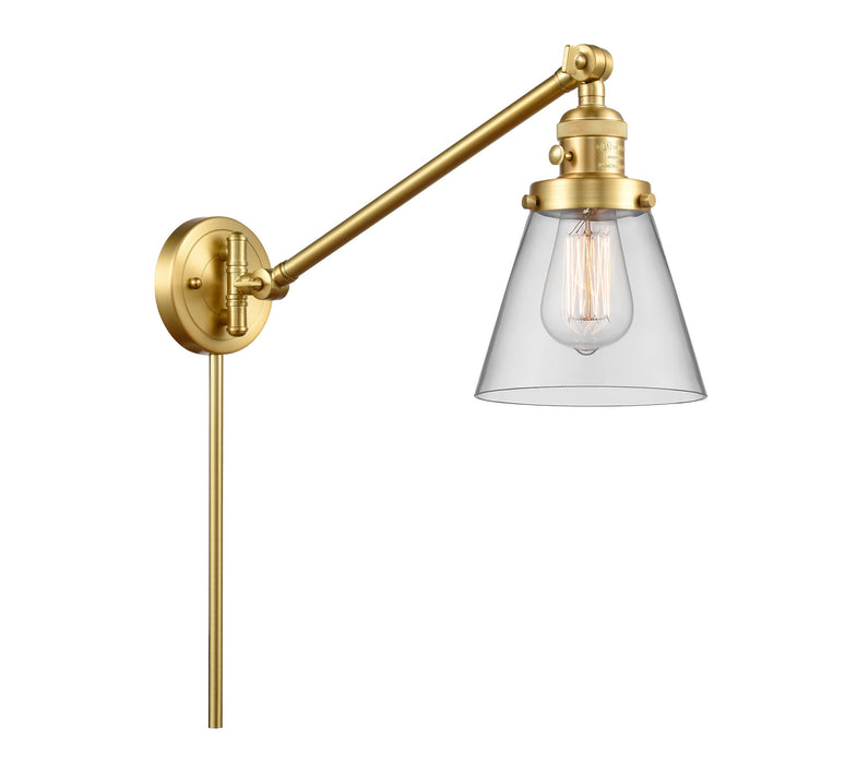 Innovations 237-SG-G62 One Light Swing Arm Lamp, Satin Gold