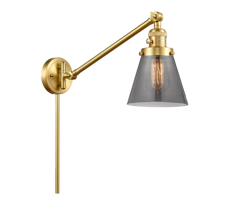 Innovations 237-SG-G63 One Light Swing Arm Lamp, Satin Gold