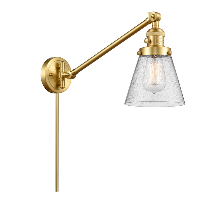 Innovations 237-SG-G64 One Light Swing Arm Lamp, Satin Gold
