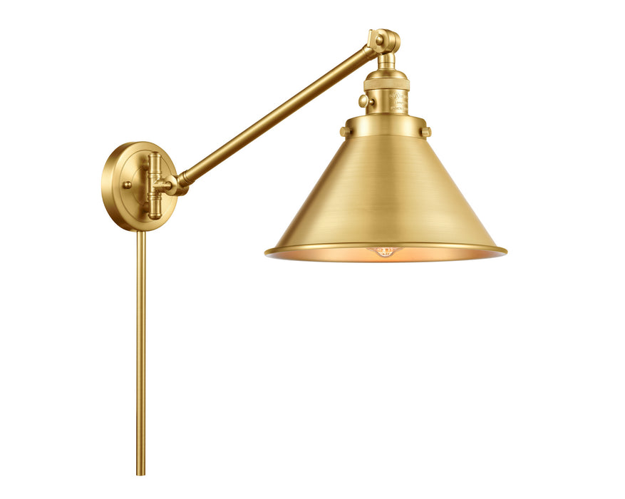 Innovations 237-SG-M10-SG One Light Swing Arm Lamp, Satin Gold