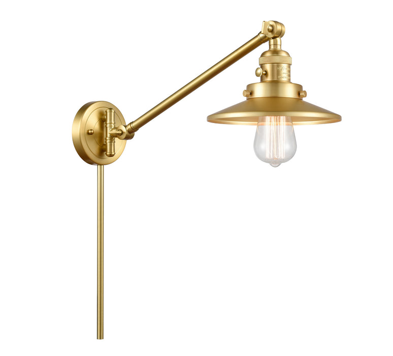 Innovations 237-SG-M4-SG One Light Swing Arm Lamp, Satin Gold
