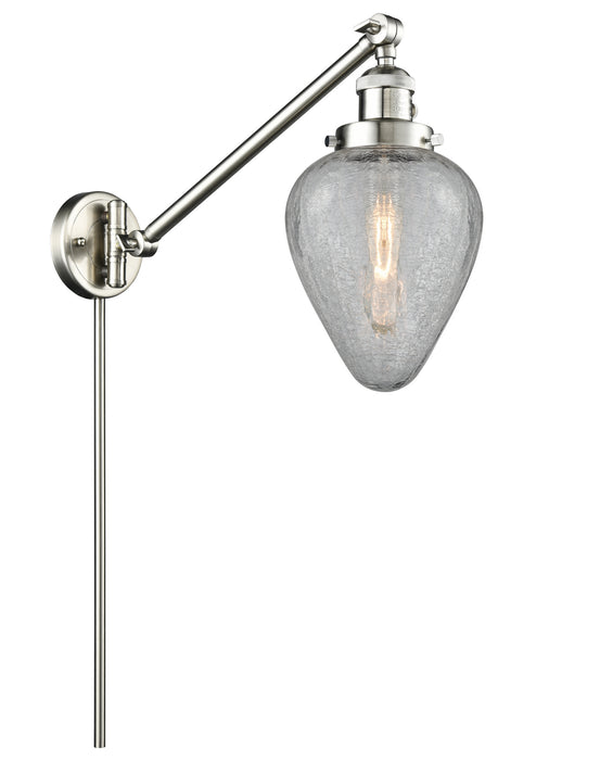 Innovations 237-SN-G165 One Light Swing Arm Lamp, Brushed Satin Nickel