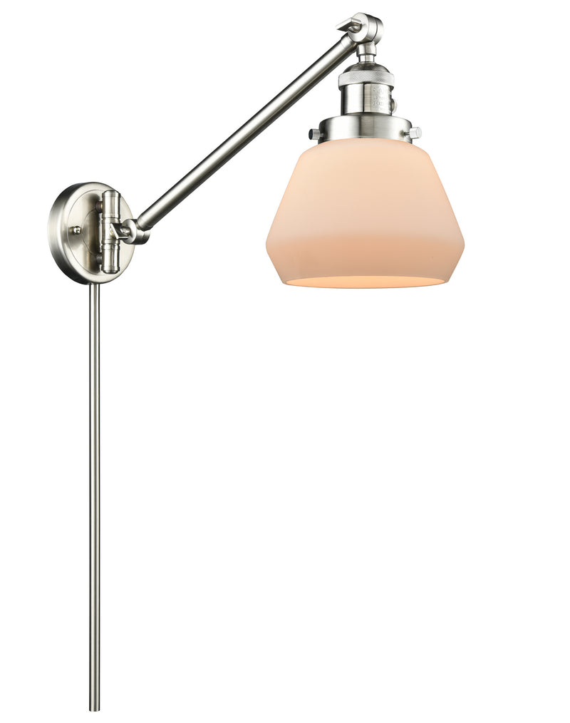 Innovations 237-SN-G171 One Light Swing Arm Lamp, Brushed Satin Nickel