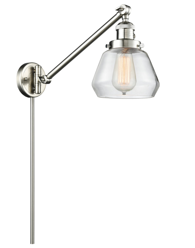 Innovations 237-SN-G172 One Light Swing Arm Lamp, Brushed Satin Nickel