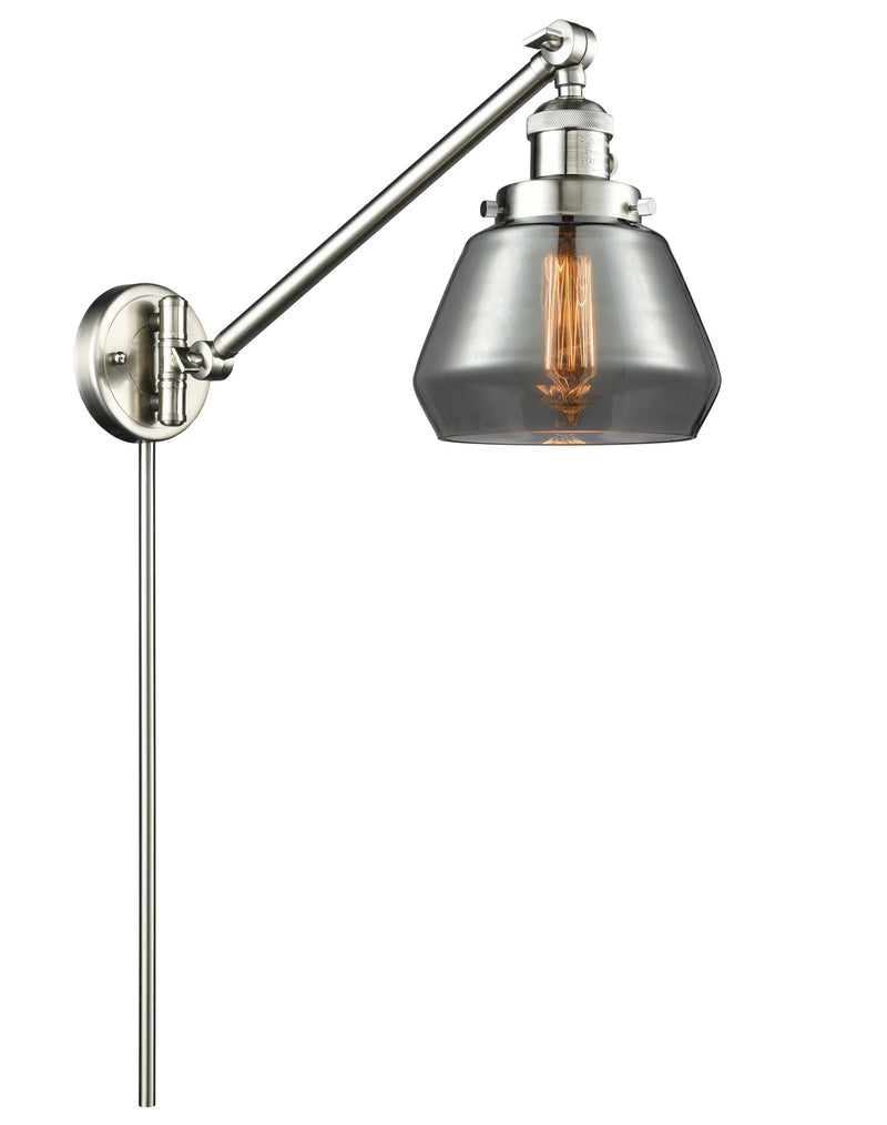 Innovations 237-SN-G173 One Light Swing Arm Lamp, Brushed Satin Nickel
