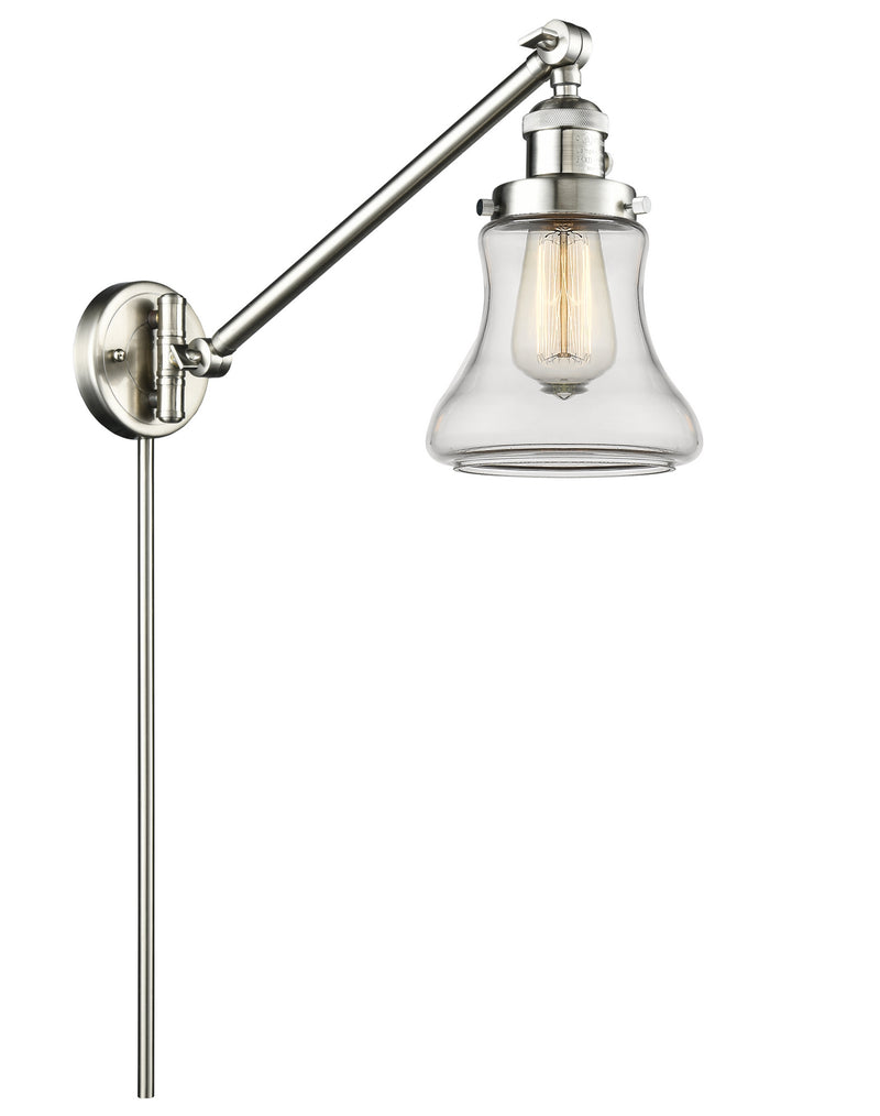 Innovations 237-SN-G192 One Light Swing Arm Lamp, Brushed Satin Nickel