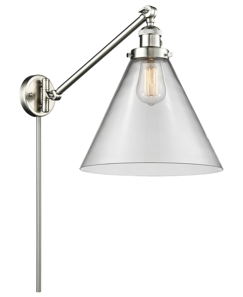 Innovations 237-SN-G42-L One Light Swing Arm Lamp, Brushed Satin Nickel