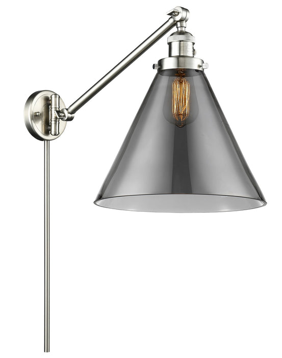 Innovations 237-SN-G43-L One Light Swing Arm Lamp, Brushed Satin Nickel