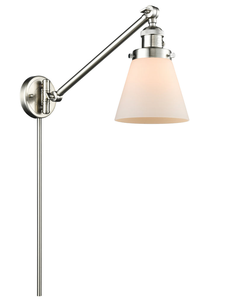 Innovations 237-SN-G61 One Light Swing Arm Lamp, Brushed Satin Nickel