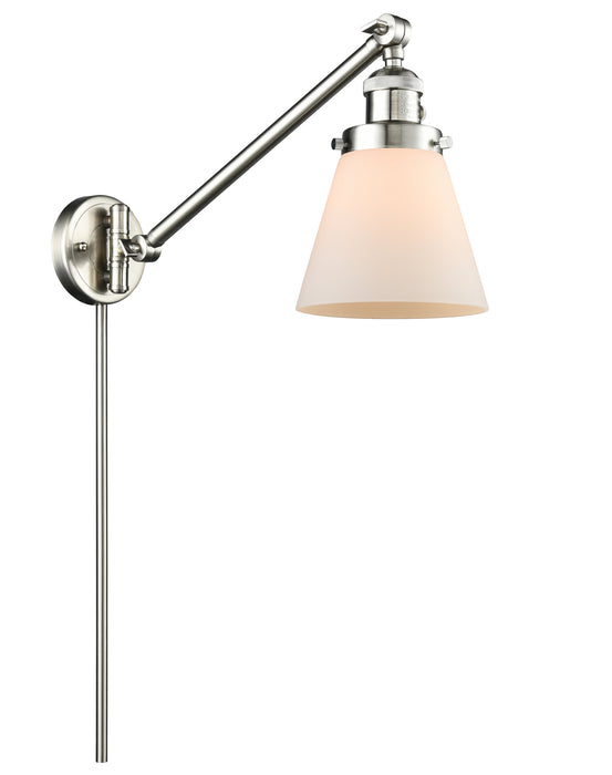 Innovations 237-SN-G61 One Light Swing Arm Lamp, Brushed Satin Nickel