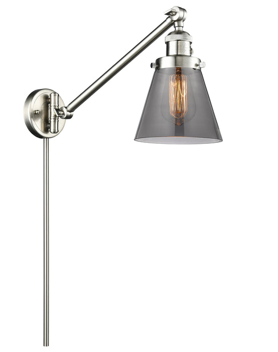 Innovations 237-SN-G63 One Light Swing Arm Lamp, Brushed Satin Nickel