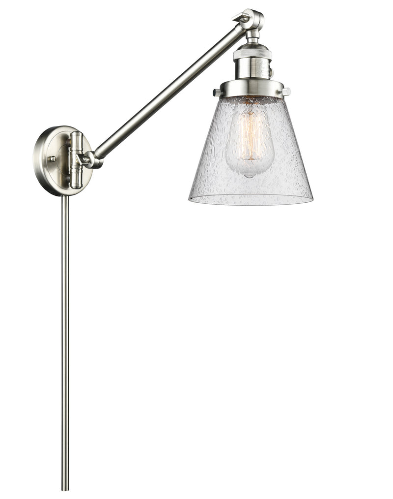 Innovations 237-SN-G64 One Light Swing Arm Lamp, Brushed Satin Nickel