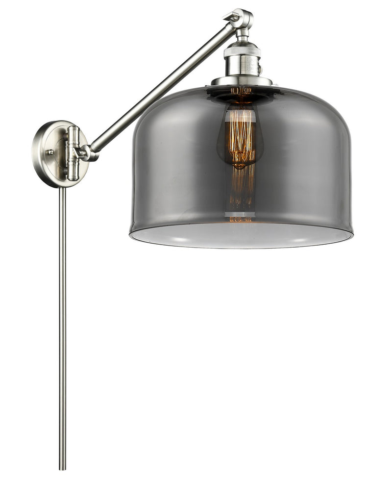 Innovations 237-SN-G73-L One Light Swing Arm Lamp, Brushed Satin Nickel