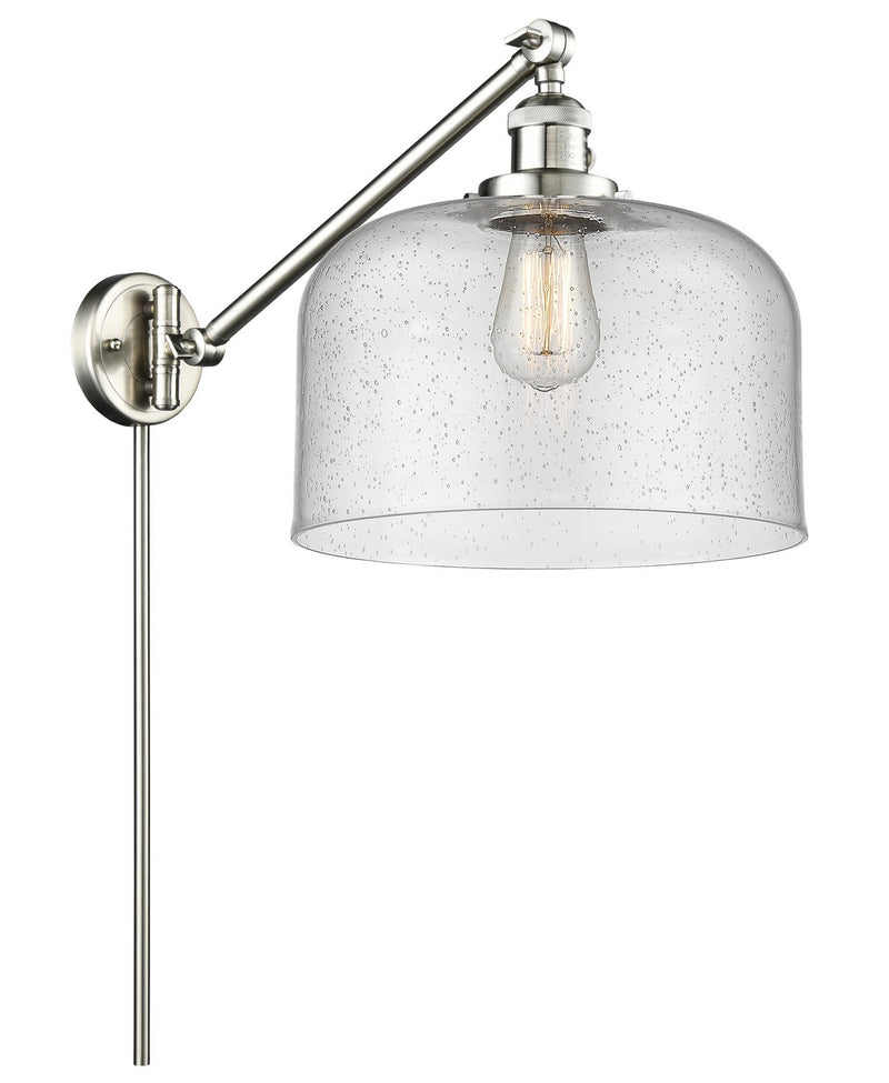 Innovations 237-SN-G74-L One Light Swing Arm Lamp, Brushed Satin Nickel