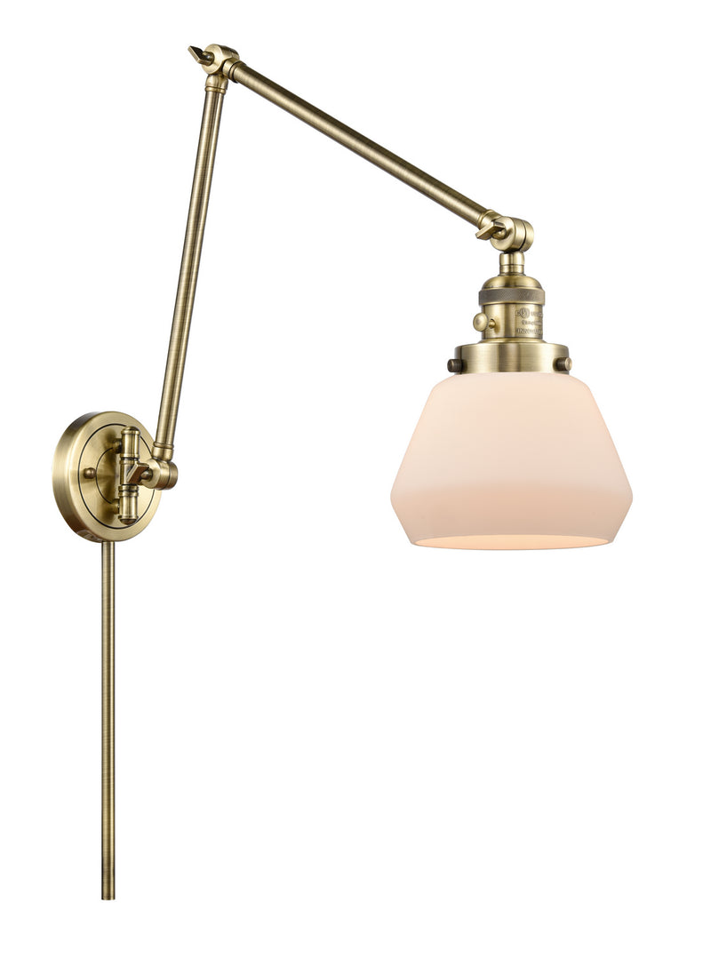 Innovations 238-AB-G171 One Light Swing Arm Lamp, Antique Brass