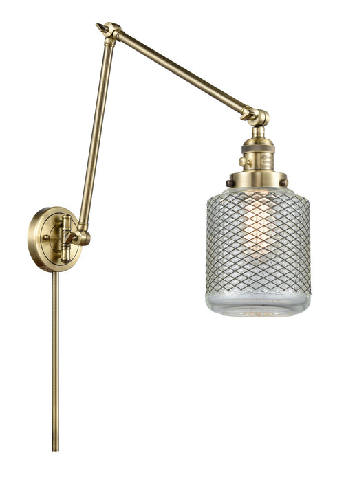 Innovations 238-AB-G262 One Light Swing Arm Lamp, Antique Brass