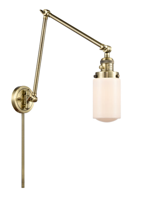 Innovations 238-AB-G311 One Light Swing Arm Lamp, Antique Brass