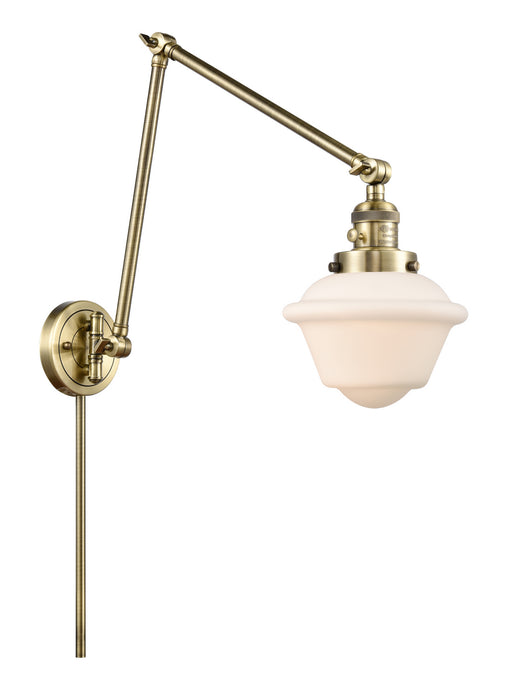 Innovations 238-AB-G531 One Light Swing Arm Lamp, Antique Brass