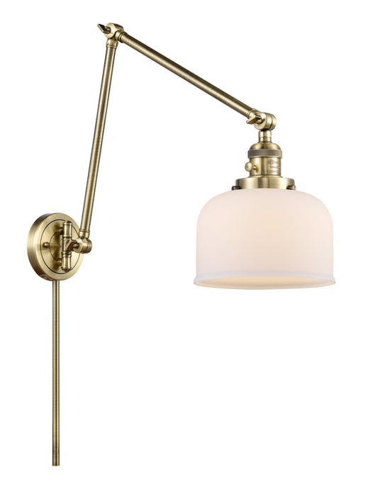 Innovations 238-AB-G71 One Light Swing Arm Lamp, Antique Brass