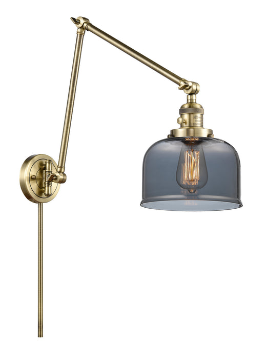 Innovations 238-AB-G73 One Light Swing Arm Lamp, Antique Brass