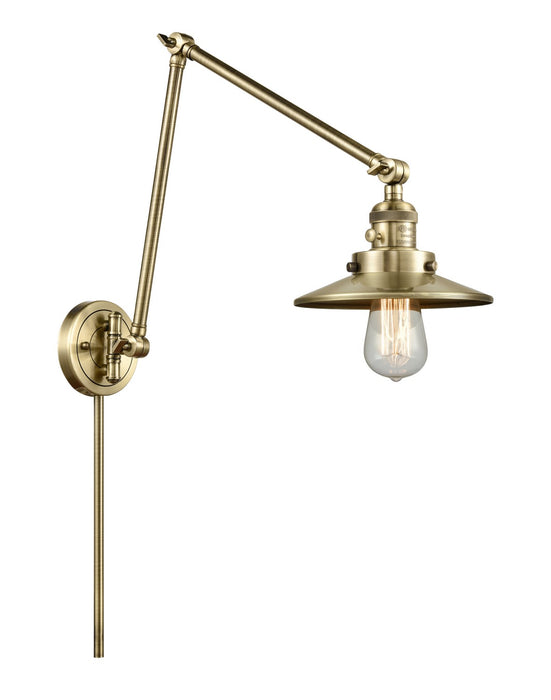 Innovations 238-AB-M4 One Light Swing Arm Lamp, Antique Brass