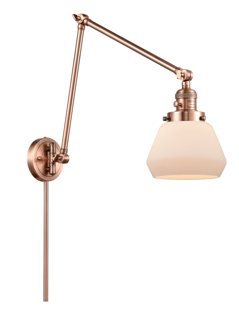 Innovations 238-AC-G171 One Light Swing Arm Lamp, Antique Copper