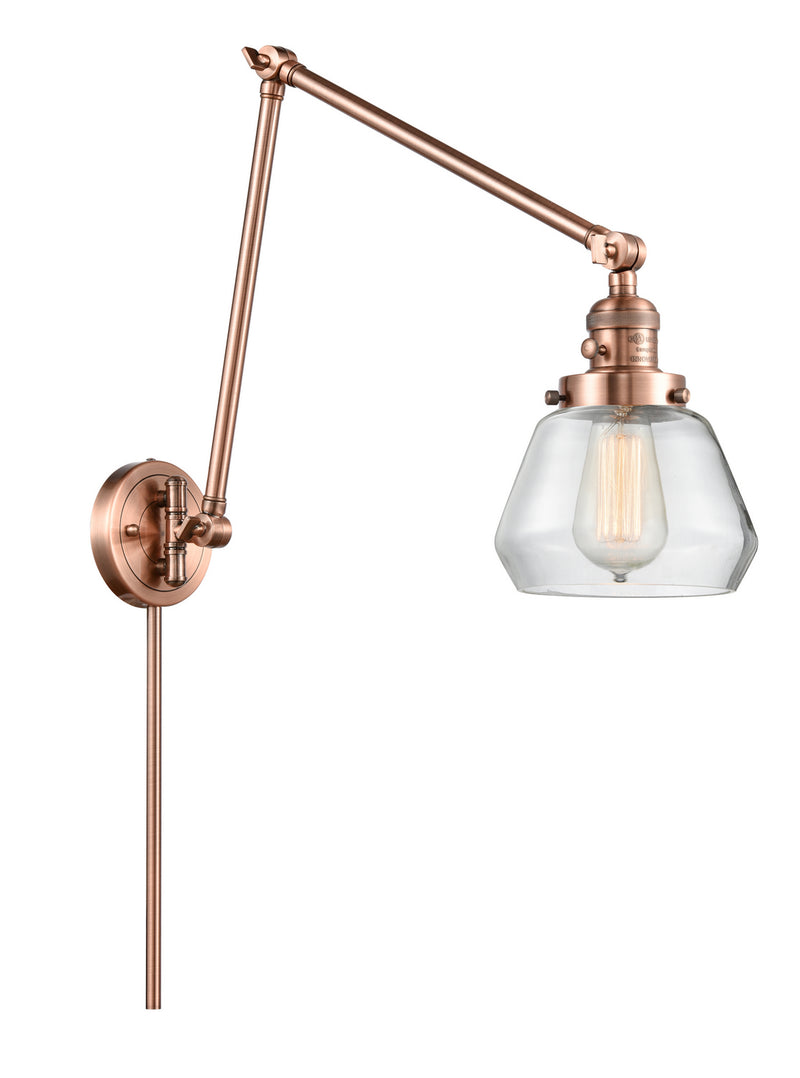 Innovations 238-AC-G172 One Light Swing Arm Lamp, Antique Copper